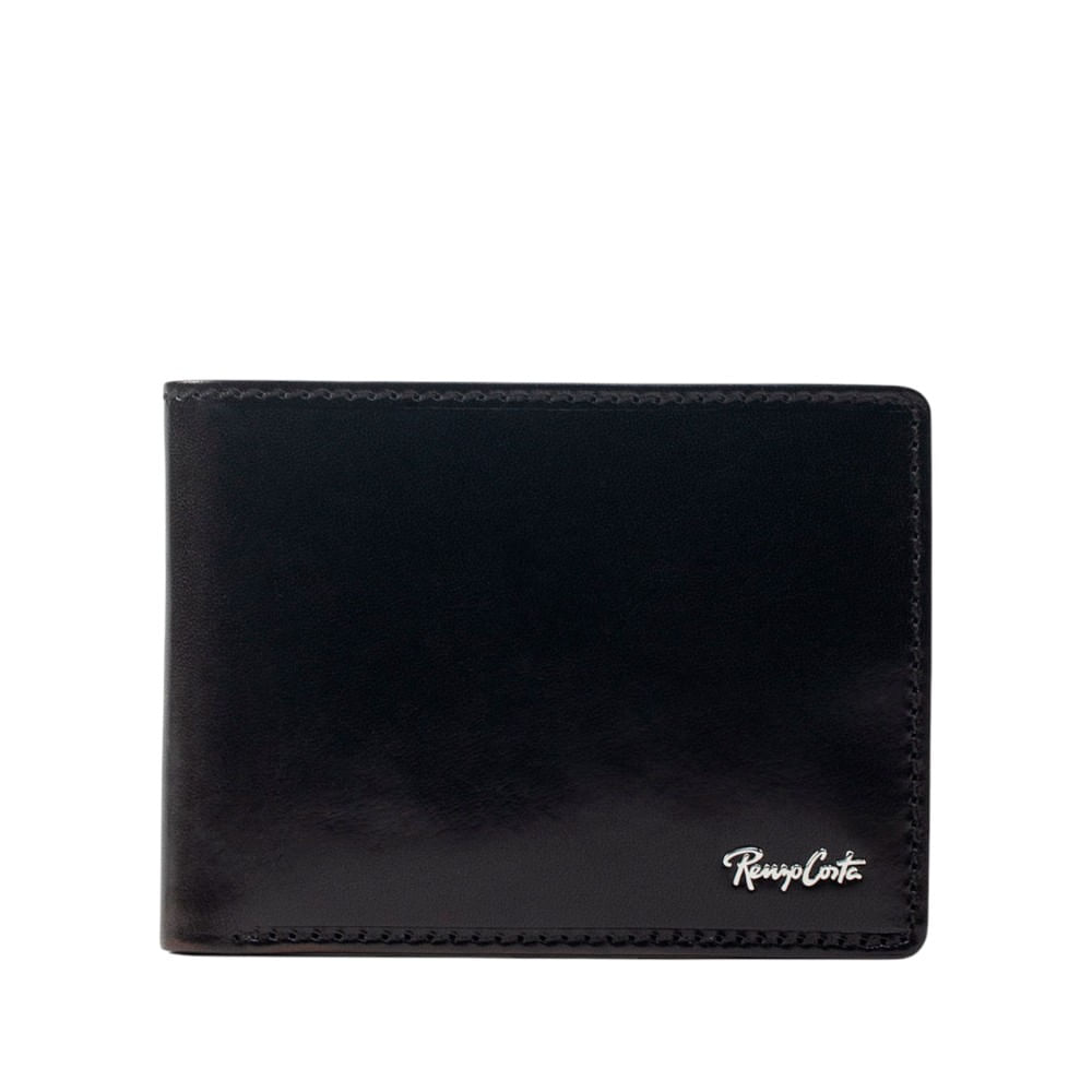 Billetera para Hombre de Estilo Clásico con Sencillera Renzo Costa Wpc 2174 Black Etr