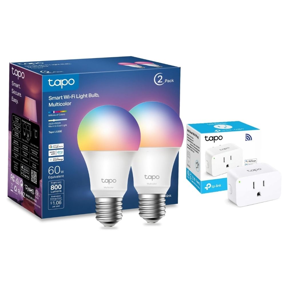 PACK DE FOCOS LED RGB TAPO CON ENCHUFE DE REGALO