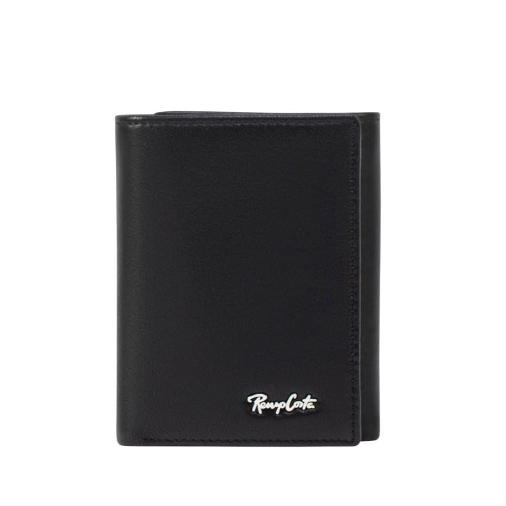 Billetera para Hombre en Cuero de Tres Cuerpos Renzo Costa Wpc 2156 1 Black Lux