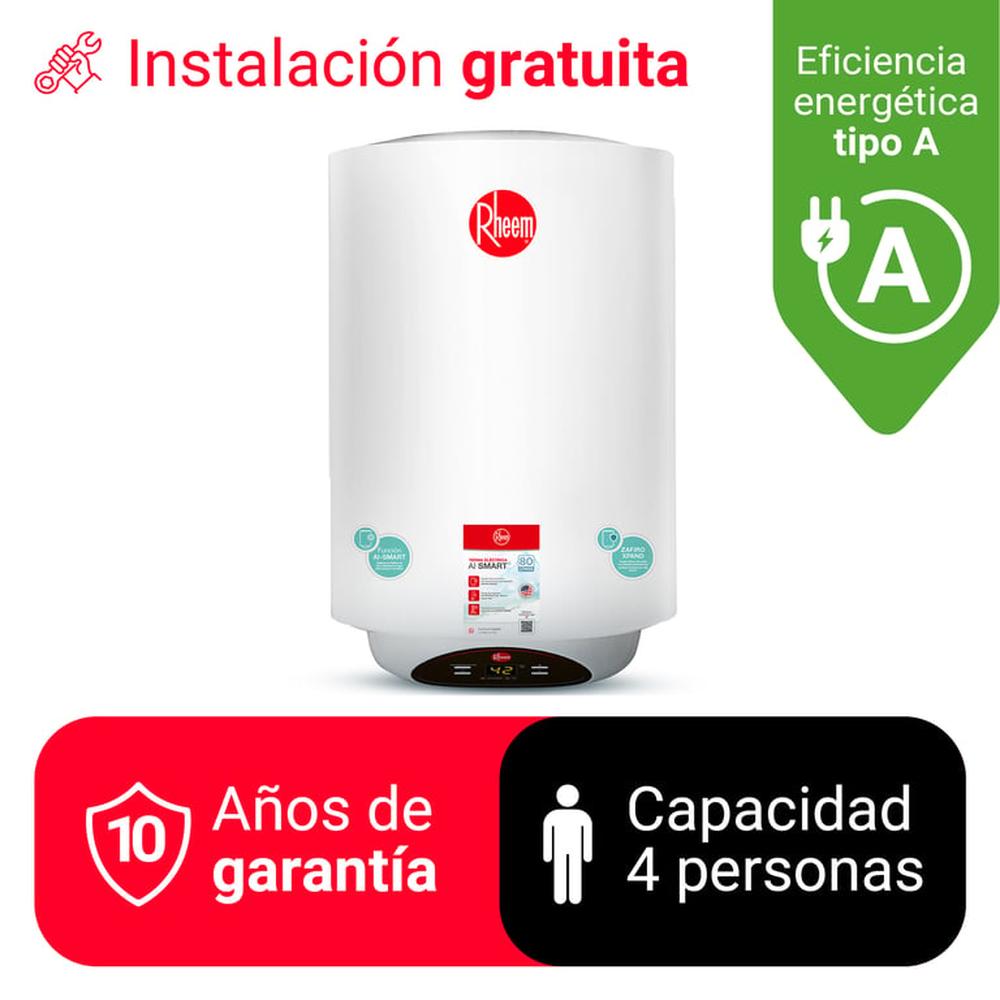 TERMA ELÉCTRICA 80L RHEEM AI SMART TERMA ELÉCTRICA 80L RHEEM AI SMART