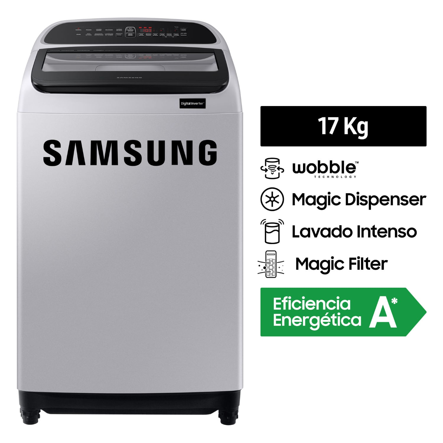 Lavadora Samsung Wobble™ WA17T6260BY/PE 17Kg