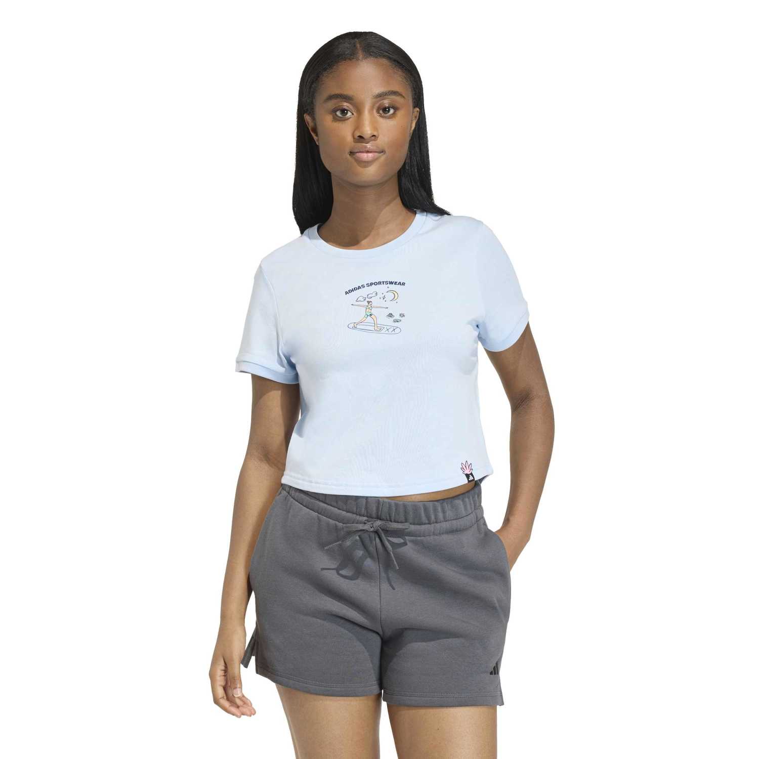 Polo Deportivo Adidas Mujer W Doodle T 2 Kb7210 Azul