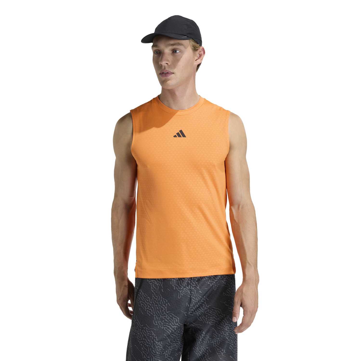 Polo Deportivo Adidas Hombre D4T Power Tank Kd0374 Naranja