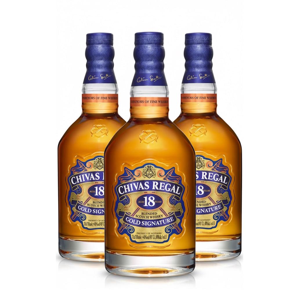 PACK CHIVAS REGAL 18 AÑOS X 700ML X3