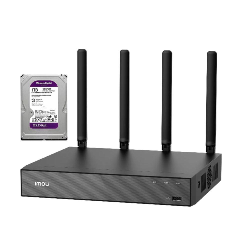 Grabador de video NVR N118W Imou Audio Doble vía 4K HDMI Compatibilidad ONVIF 18 Canales Wifi 1TB