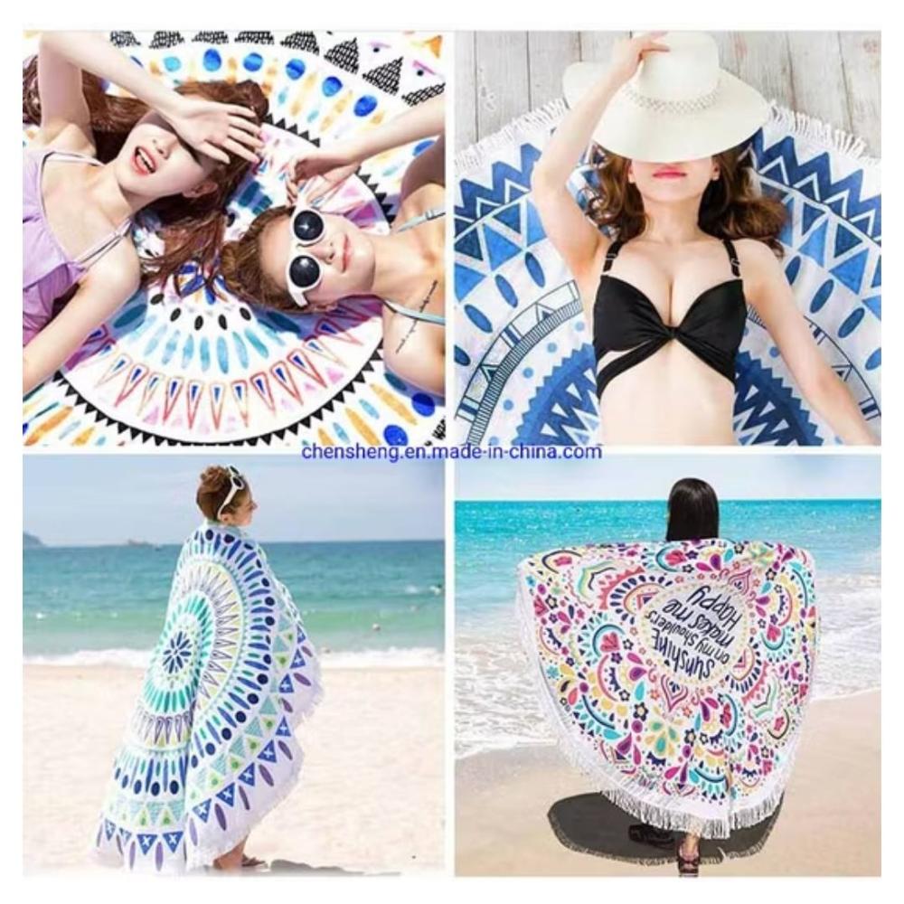 TOALLA REDONDA MANDALA PREMIUM VERANO PLAYA