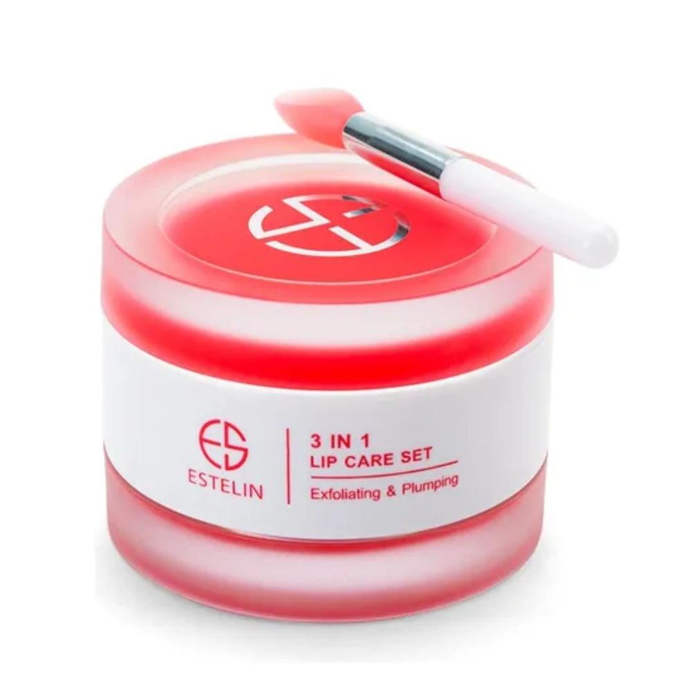 Mascarilla Labial Estelin Cherry con Exfoliante mas balsamo y vitamina C