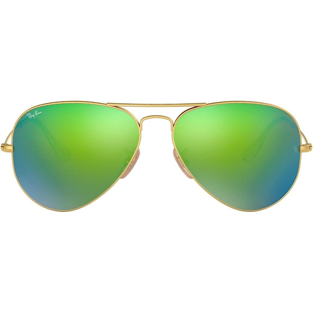 Ray-Ban RB3025 Classic Aviator Espejo Gafas de sol | Gold / Grey Mirror Green