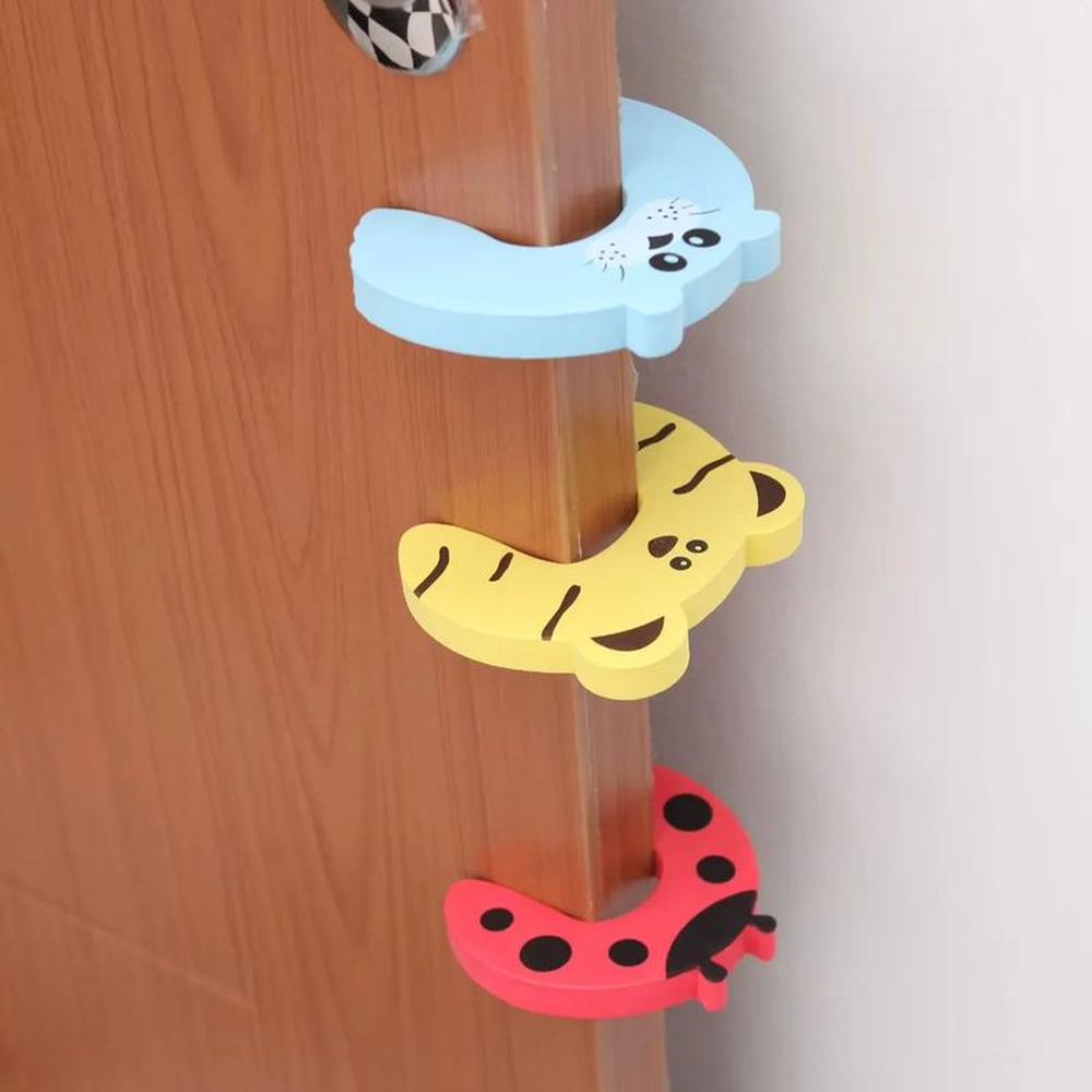 PACK X3 TOPE DE PUERTA INFANTIL NIÑOS ANTIGOLPE JIRAFA MARIQUITA FOCA