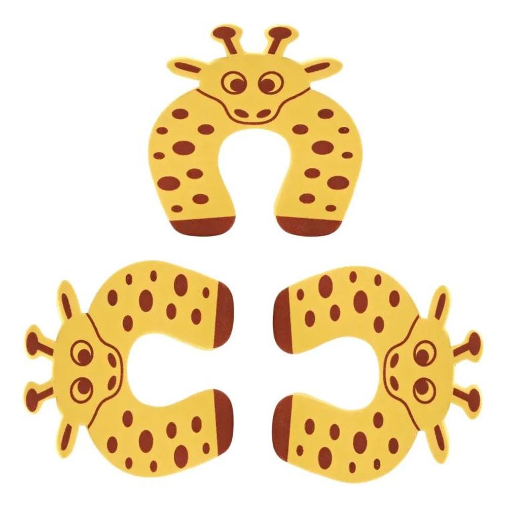 PACK X3 TOPE DE PUERTA INFANTIL NIÑOS ANTIGOLPE ANIMALITOS JIRAFA