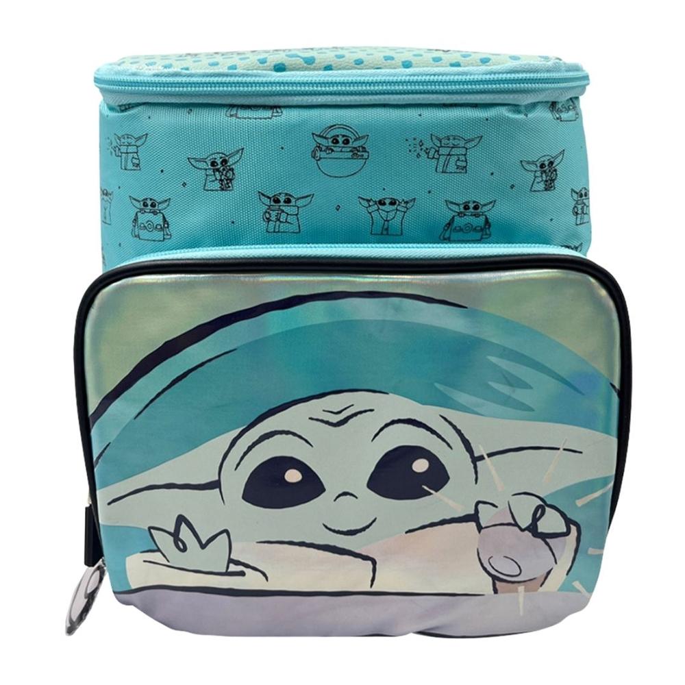 Lonchera Mochila Baby Yoda Celeste Star wars