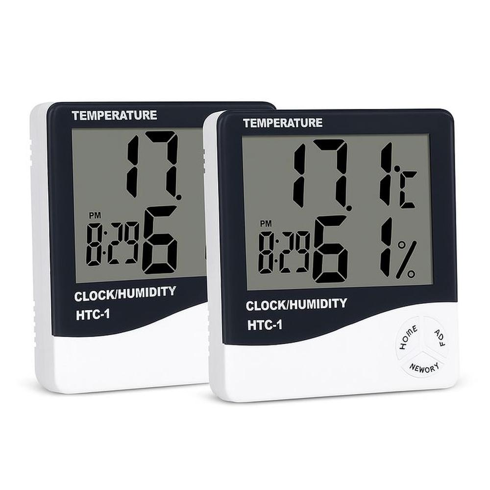PACK X2 HTC-1 Termómetro Digital Higrómetro Reloj Despertador PACK X2 HTC-1 Termómetro Digital Higrómetro Reloj Despertador
