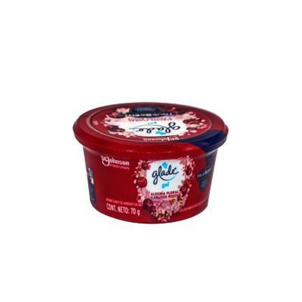 AMBIENTADOR GEL ALEGRIA FLORAL Y FRUTOS ROJOS 70 GR GLADE AMBIENTADOR GEL ALEGRIA FLORAL Y FRUTOS ROJOS 70 GR GLADE