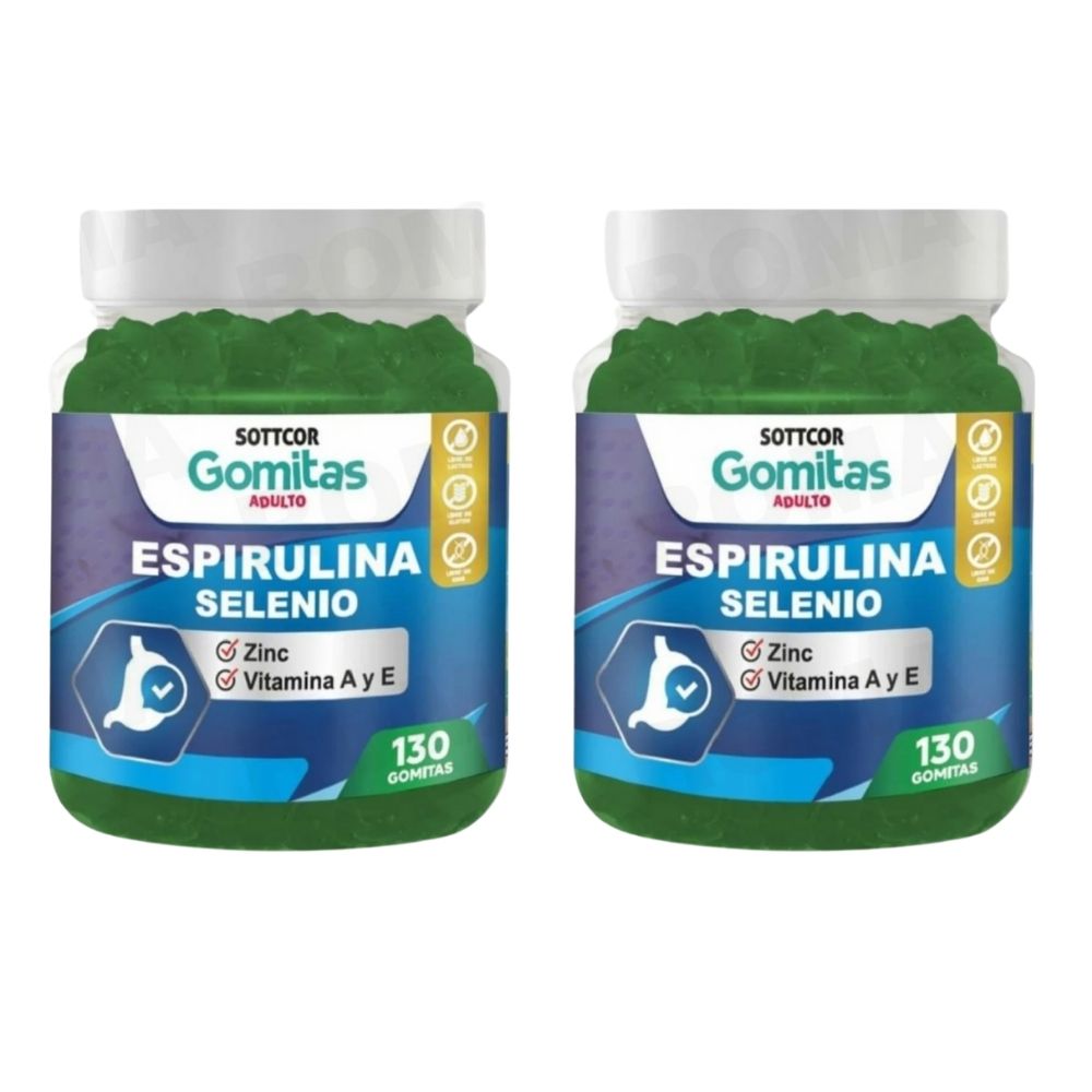 PACK 2 GOMITAS ESPIRULINA SELENIO 260 UND PACK 2 GOMITAS ESPIRULINA SELENIO 260 UND