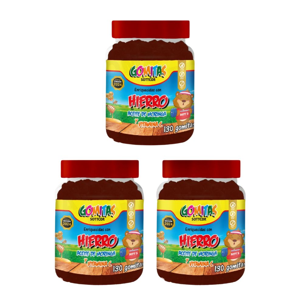 PACK 3 GOMITAS HIERRO NIÑOS 390 UND