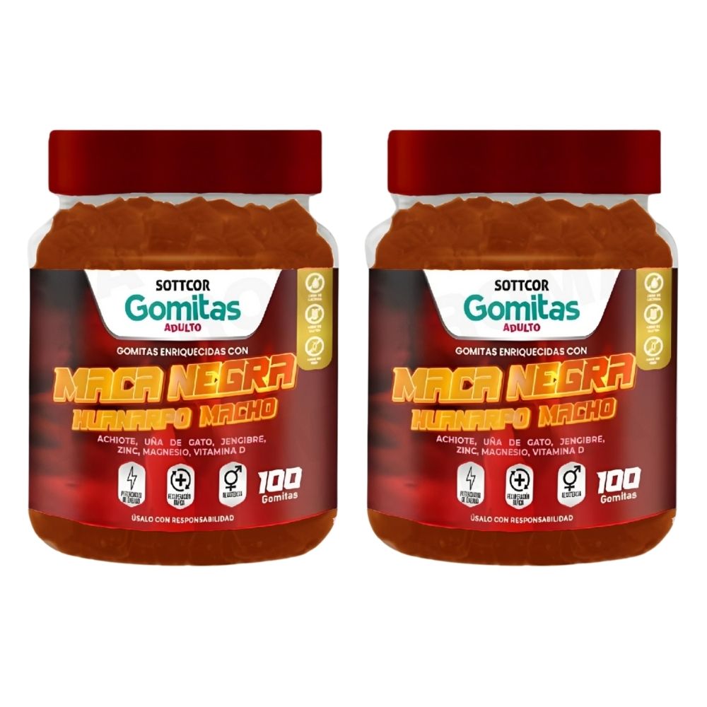 PACK 2 GOMITAS MACA NEGRA 200 UND