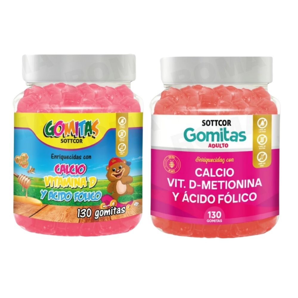 PACK 2 GOMITAS CALCIO NIÑOS 130UND + CALCIO ADULTOS 130 UND