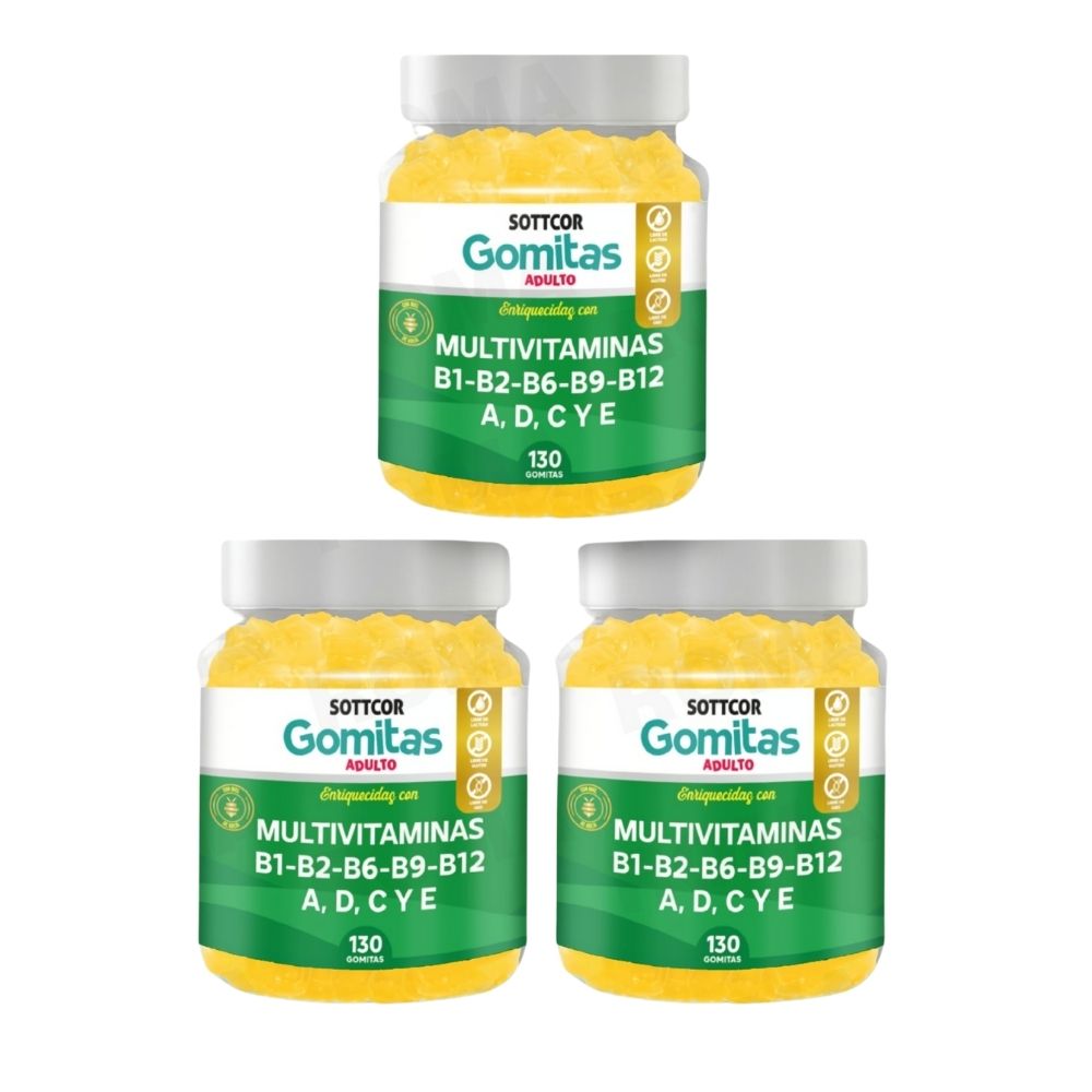PACK 3 GOMITAS MULTIVITAMINAS 390 UND
