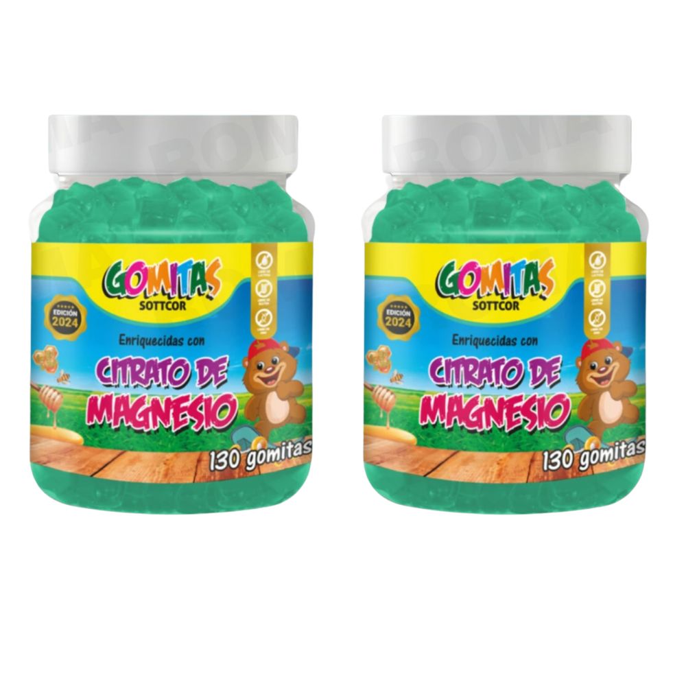 PACK 2 GOMITAS CITRATO DE MAGNESIO NIÑOS 260 UND