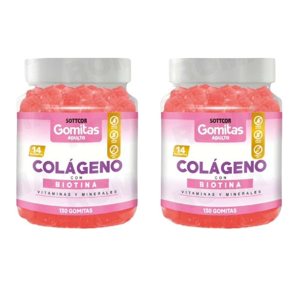 PACK 2 GOMITAS COLÁGENO CON BIOTINA 260 UND
