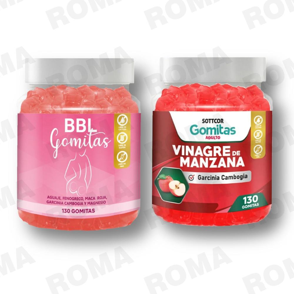 PACK GOMITAS BBL AGUAJE Y GOMITAS VINAGRE DE MANZANA SOTTCOR LABS
