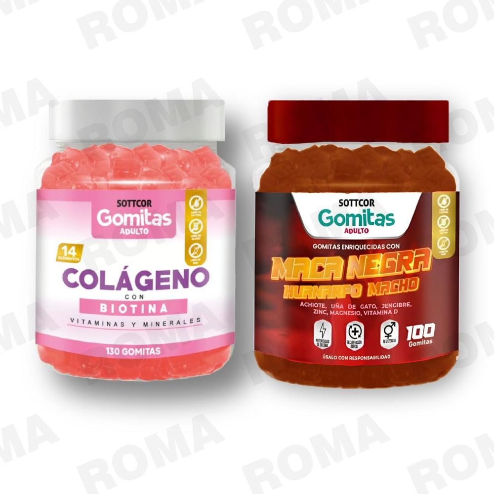 PACK GOMITAS COLAGENO Y GOMITAS MACA NEGRA SOTTCOR LABS