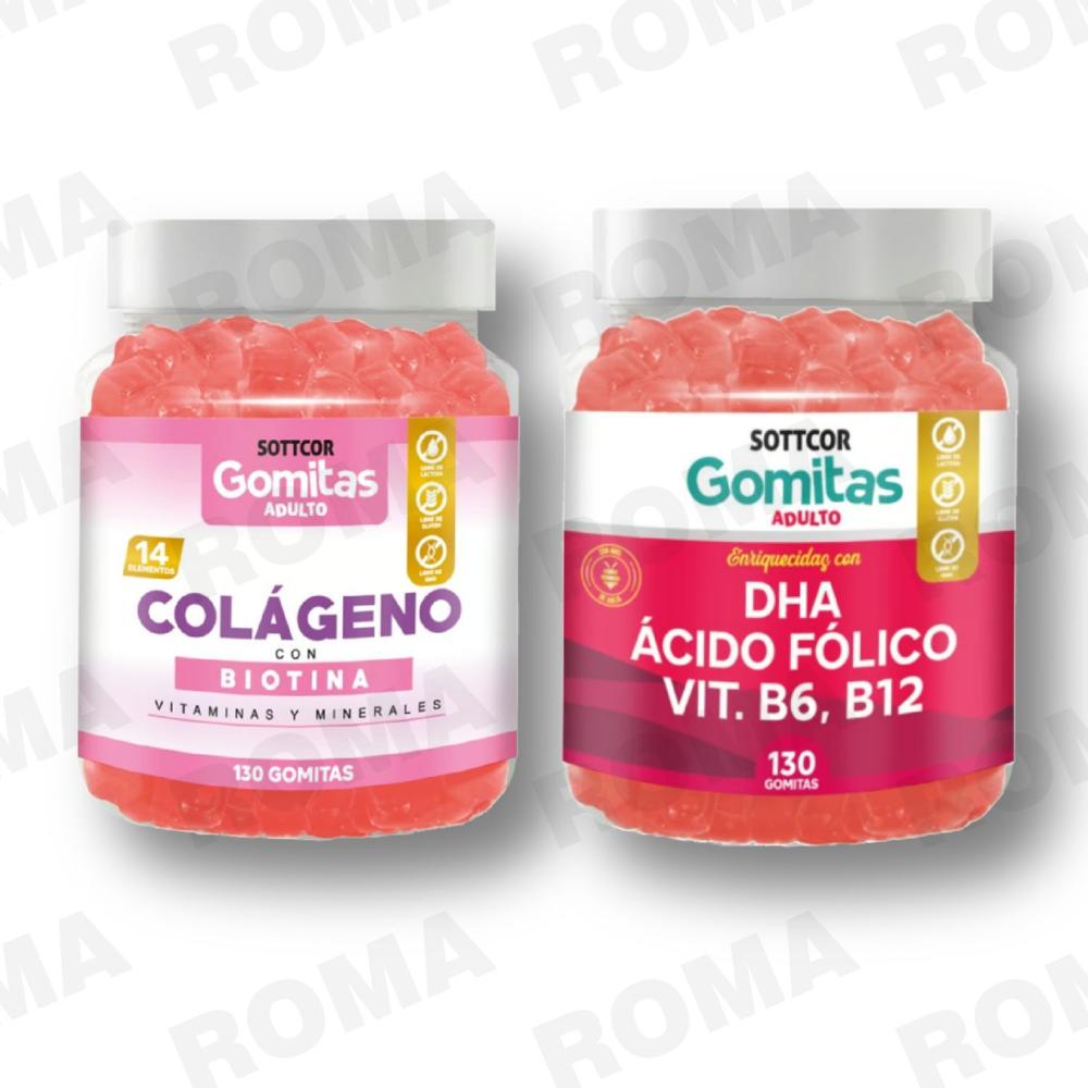PACK GOMITAS COLAGENO Y GOMITAS DHA SOTTCOR LABS