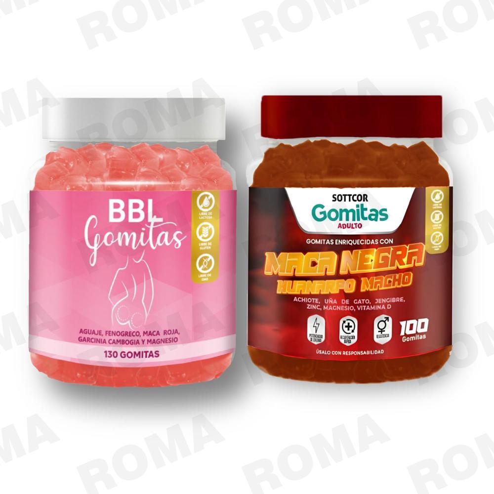 PACK GOMITAS BBL AGUAJE Y GOMITAS MACA NEGRA SOTTCOR LABS