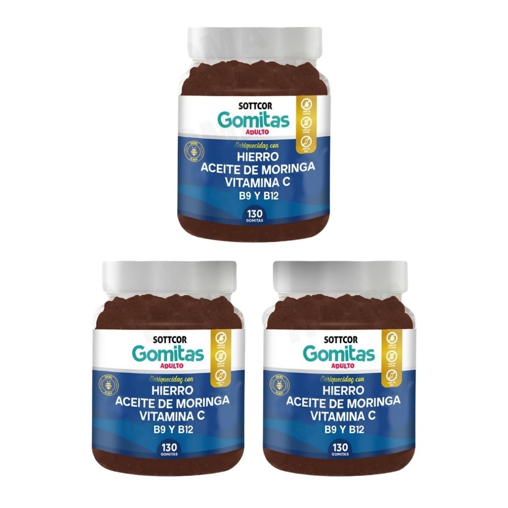 PACK 3 GOMITAS HIERRO 390 UND