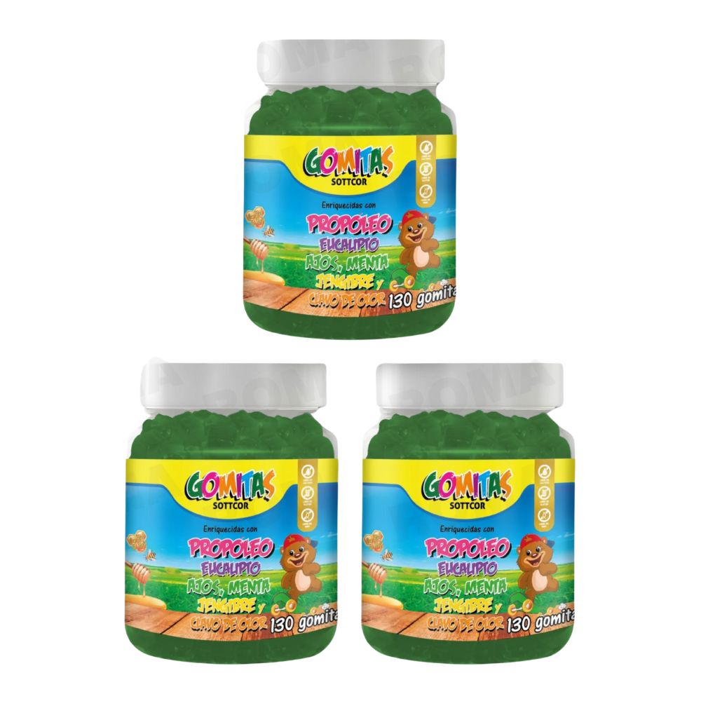 PACK 3 GOMITAS PROPÓLEO NIÑOS 390UND