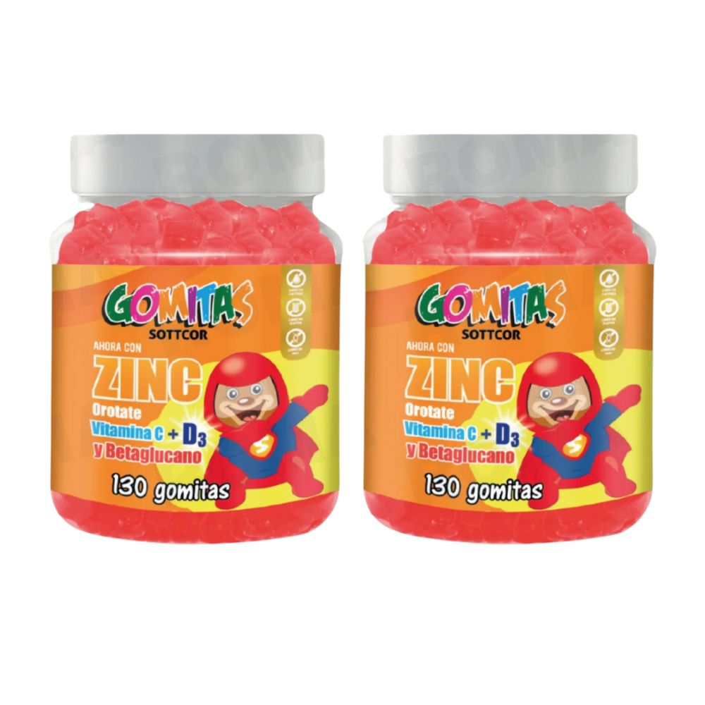 PACK 2 GOMITAS ZINC OROTATE NIÑOS 260UND