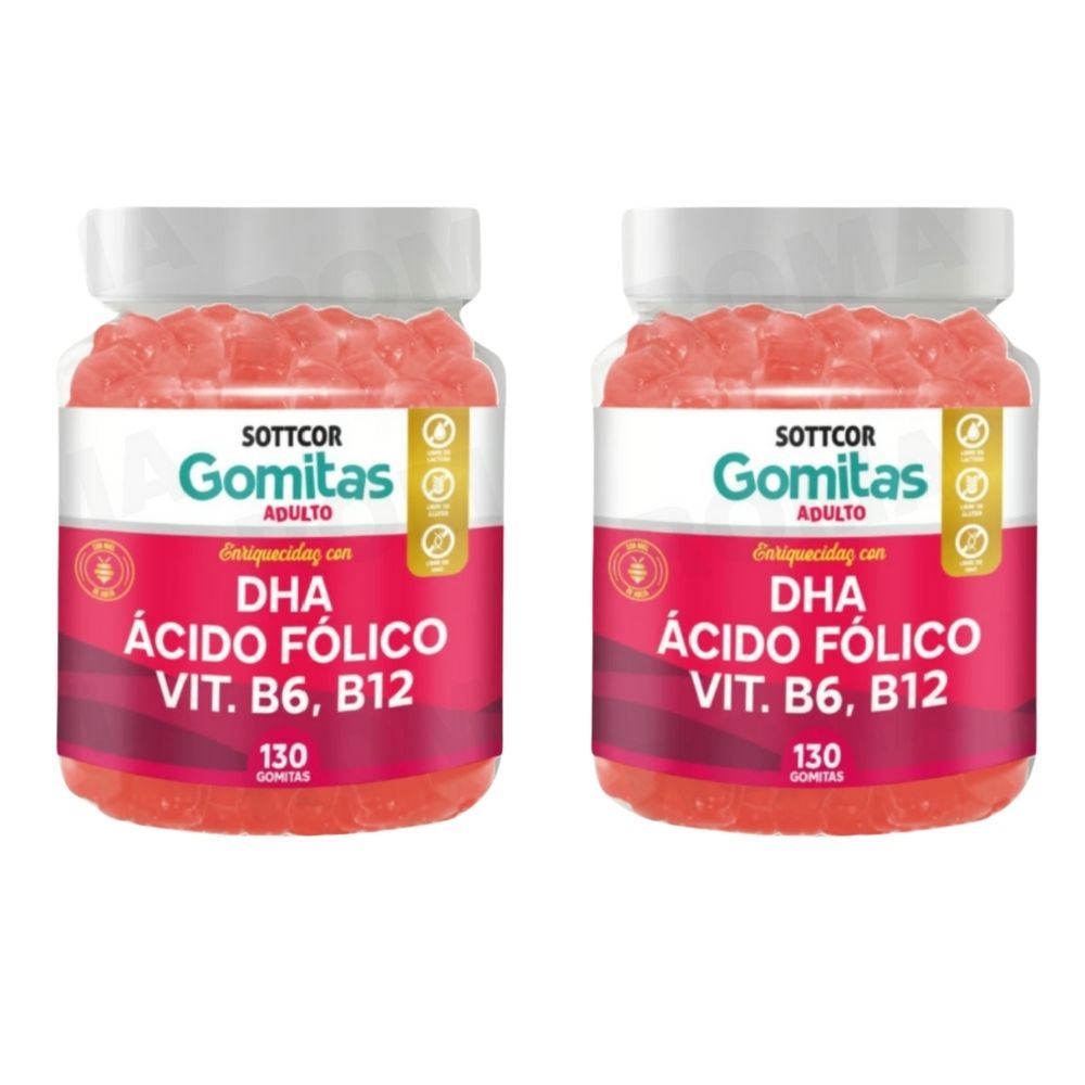 PACK 2 GOMITAS DHA ACIDO FOLICO 260 UND