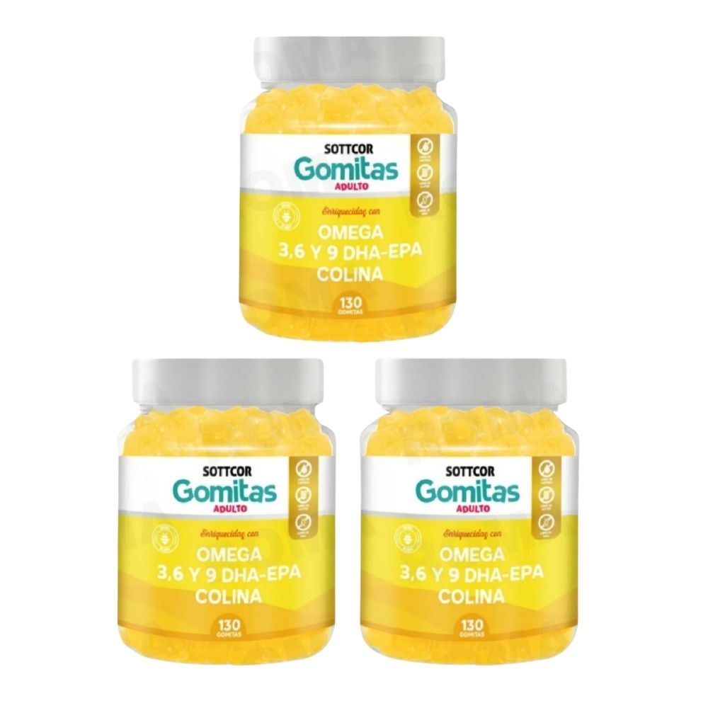 PACK 3 GOMITAS OMEGA 3 390 UND