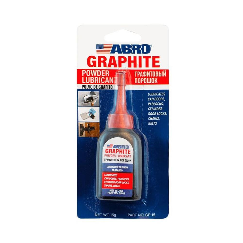 ABRO Lubricante de Grafito en Polvo para Cerraduras GP-15 ABRO Lubricante de Grafito en Polvo para Cerraduras GP-15