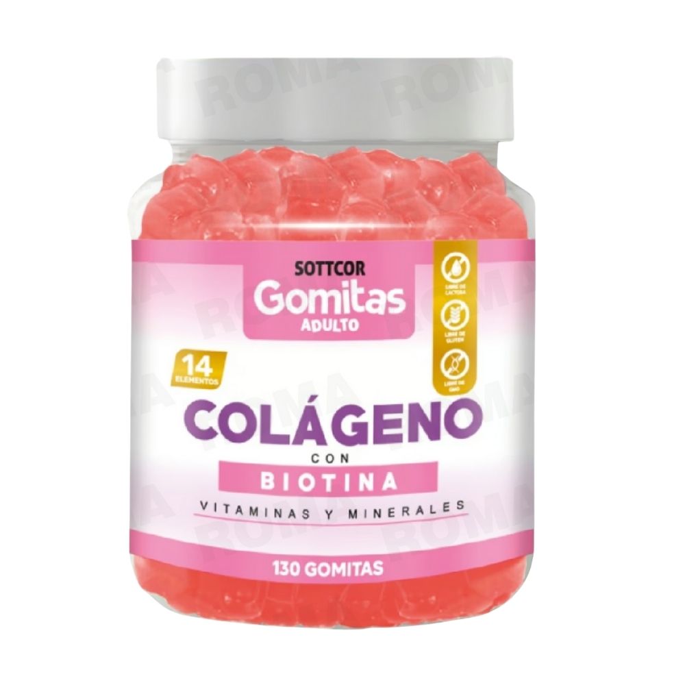 GOMITAS COLÁGENO CON BIOTINA 130 UND