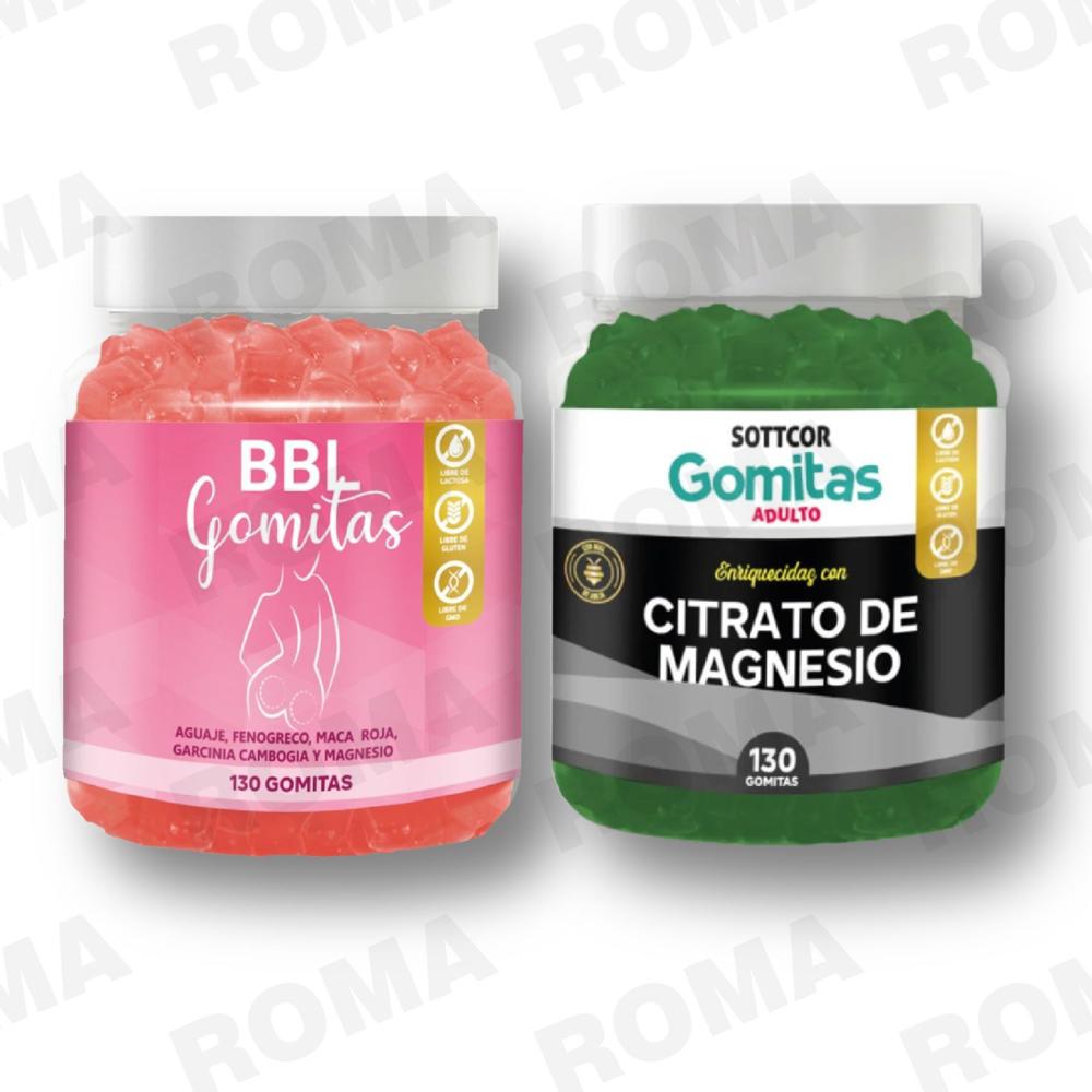 PACK GOMITAS BBL AGUAJE Y GOMITAS CITRATO DE MAGNESIO SOTTCOR LABS
