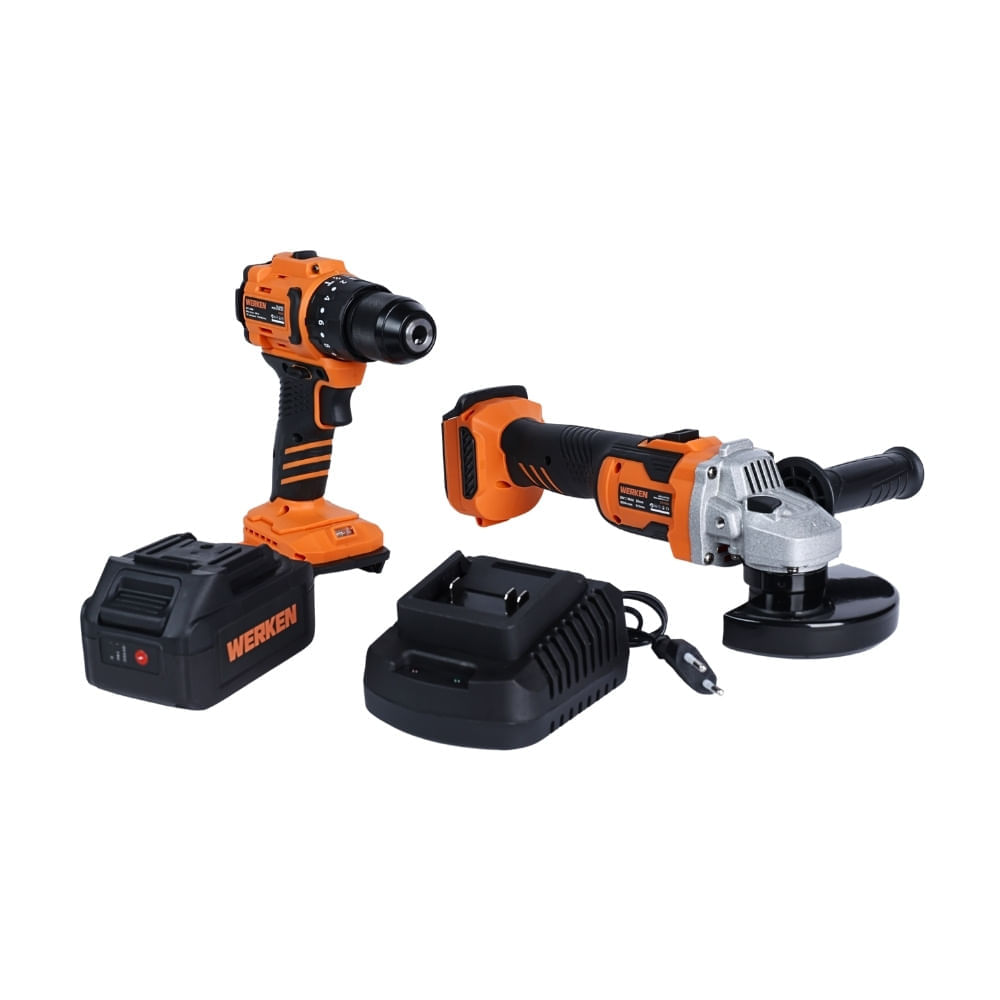 Taladro Percutor 20V 45Nm + Amoladora 4.5 Taladro Percutor 20V 45Nm + Amoladora 4.5