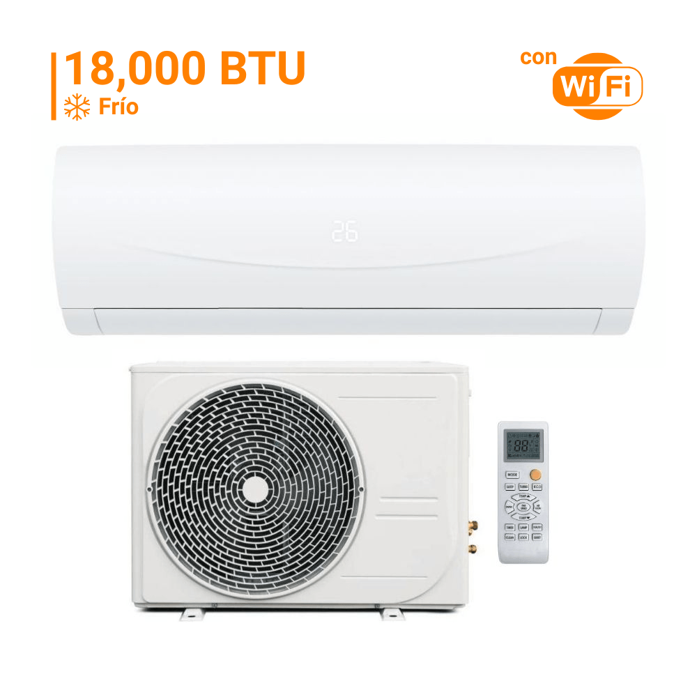 Aire Acondicionado Split Orange 18000 BTU CS-18C2A Blanco On/Off con Wifi