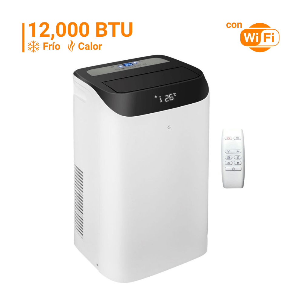 Aire Acondicionado Portátil 12000 BTU Orange Frío/Calor Wifi Blanco