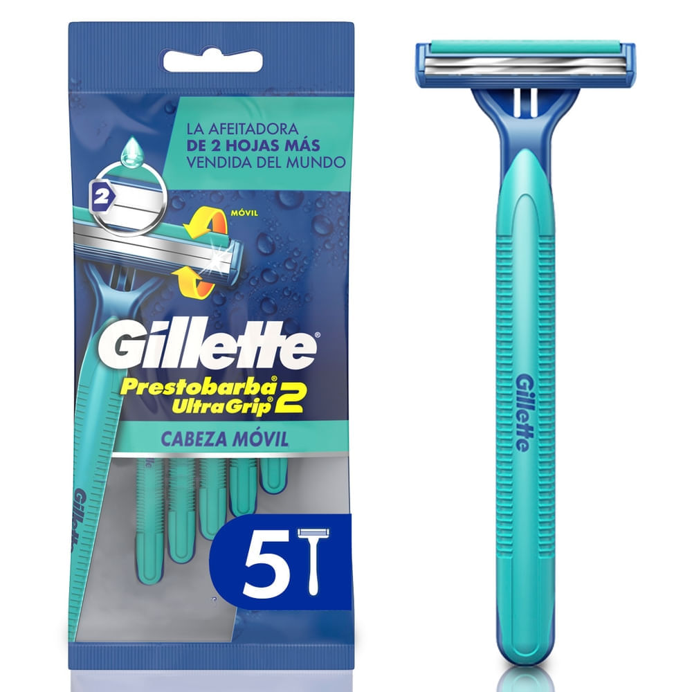 Máquina de Afeitar GILLETTE Prestobarba Ultragrip Descartable Paquete 5un Máquina de Afeitar GILLETTE Prestobarba Ultragrip Descartable Paquete 5un