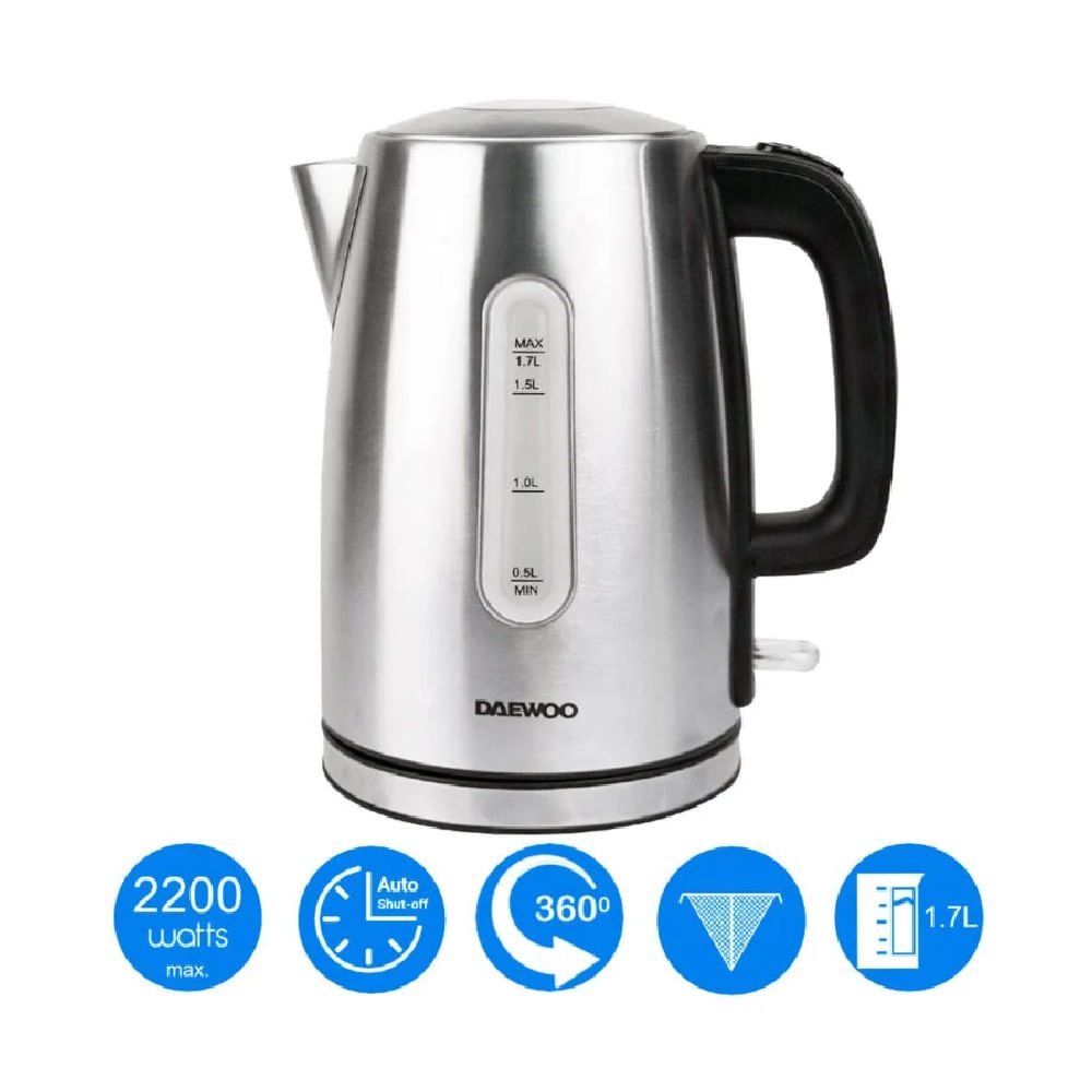 DAEWOO DEK-1349 Hervidor 1.7L Plata