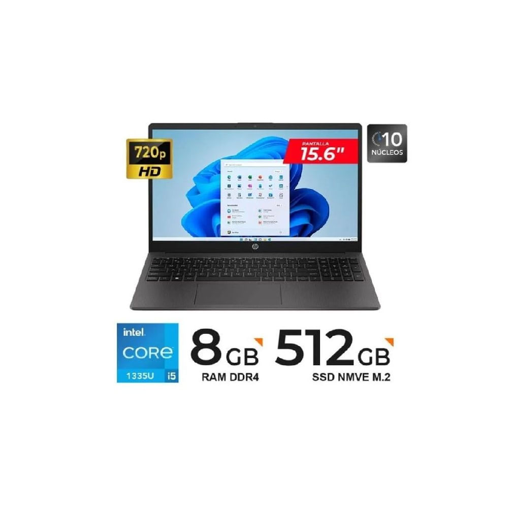 HP 250 G10 INTEL COREI5-1335U 8GB 512SSD 15.6 HD WIN 11