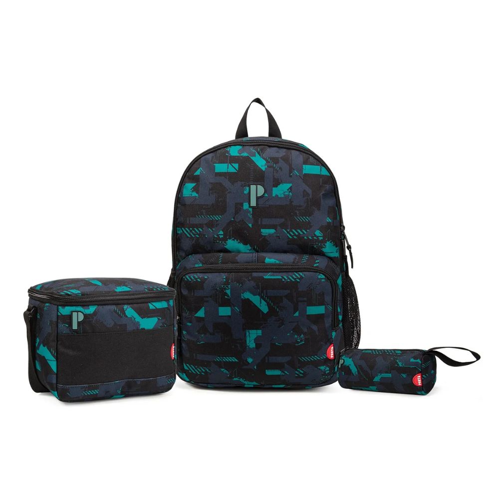 PACK MOCHILA PORTA PORTAMAR TYKRON3 PIEZAS MOCHILA LONCHERA CARTUCHERA