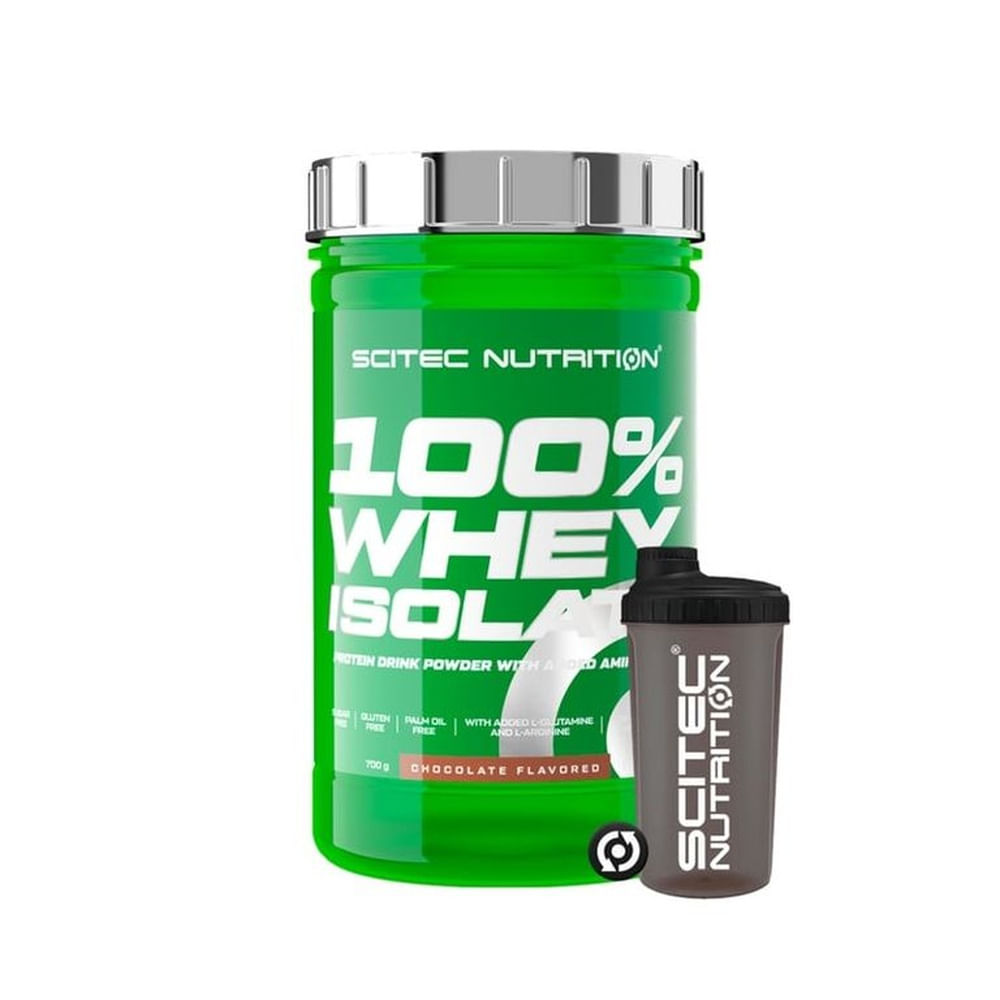 Proteína 100 Whey Isolate 680gr Scitec Nutrition - Chocolate Shaker Gratis Proteína 100 Whey Isolate 680gr Scitec Nutrition - Chocolate Shaker Gratis