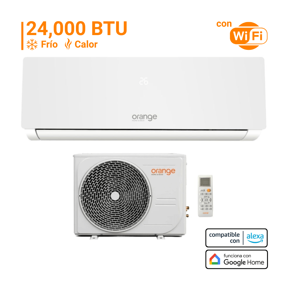 Aire Acondicionado Split 24000 Btu Inverter Orange Frío/Calor Blanco