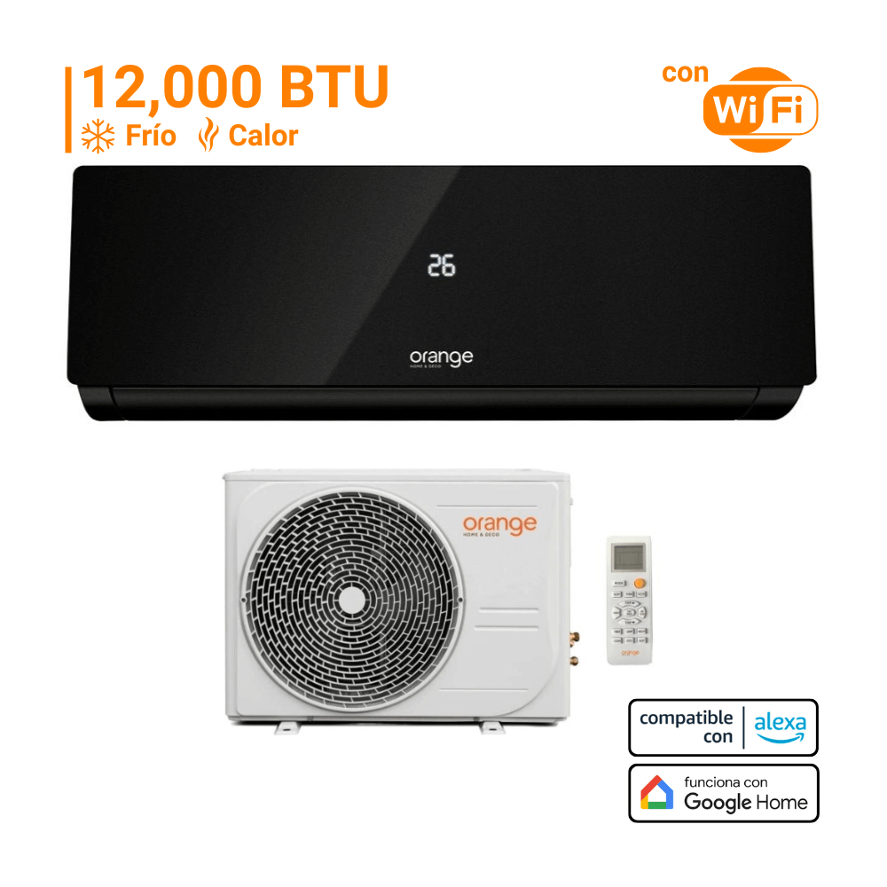 Aire Acondicionado Split 12000 Btu Inverter Orange Frío/Calor Negro Aire Acondicionado Split 12000 Btu Inverter Orange Frío/Calor Negro