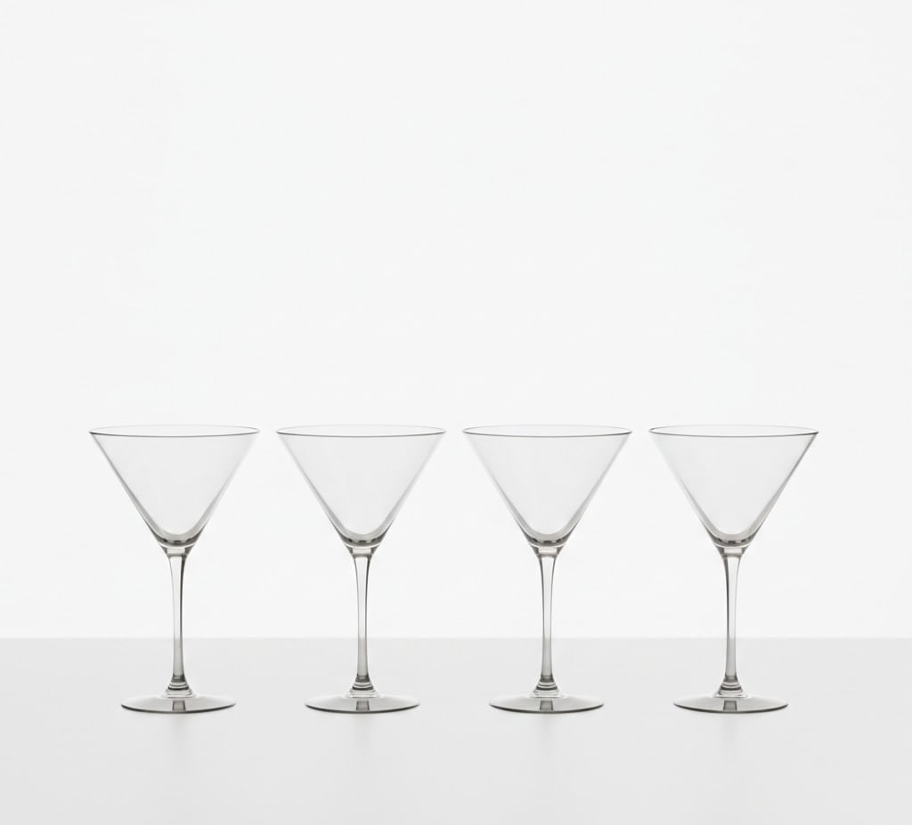Set X 4 Copas Martini Coctelera 285Ml