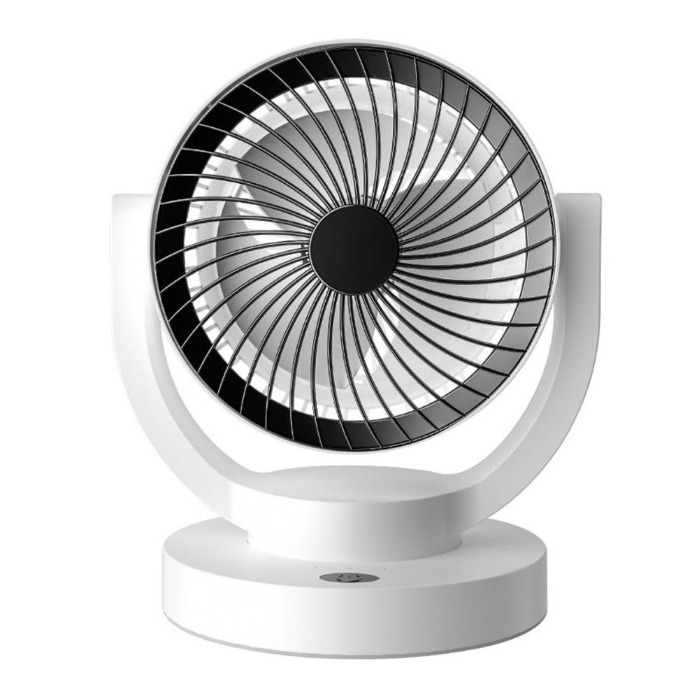 Ventilador de Escritorio USB Portátil Recargable 3 Velocidades Ángulo Ajustable y Bajo Ruido YH-169