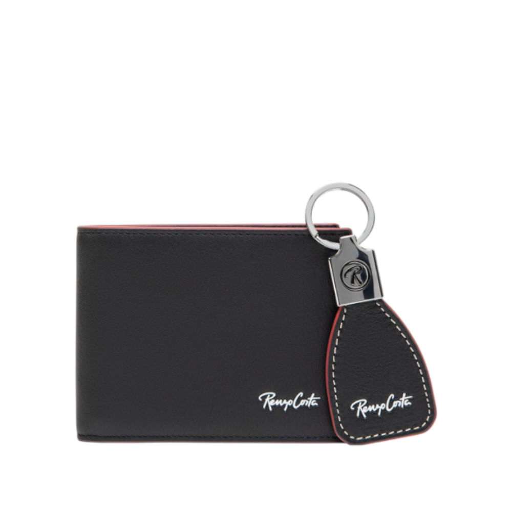 Set para Hombre Billetera y Llavero Red Line Renzo Costa Stc 2452 1 Black Lux