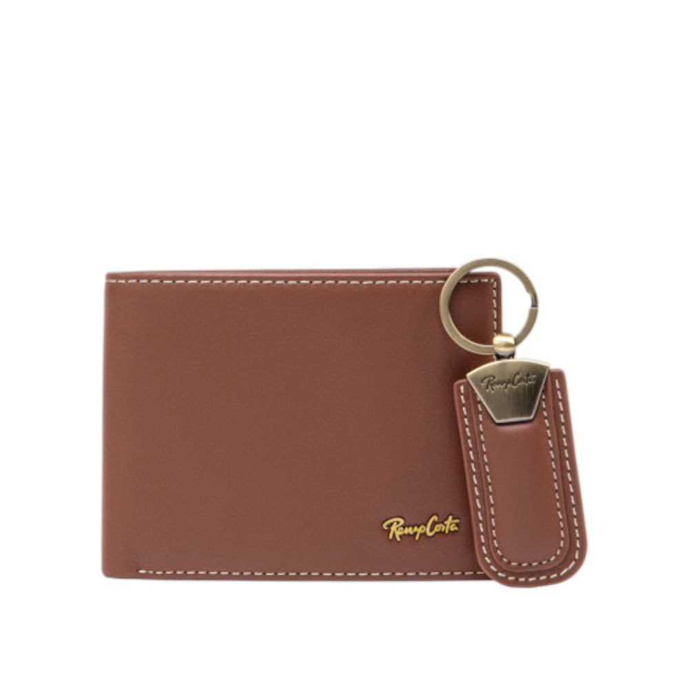 Set para Hombre Billetera y Llavero Mark Renzo Costa Stc 2454 5 Tan Lux